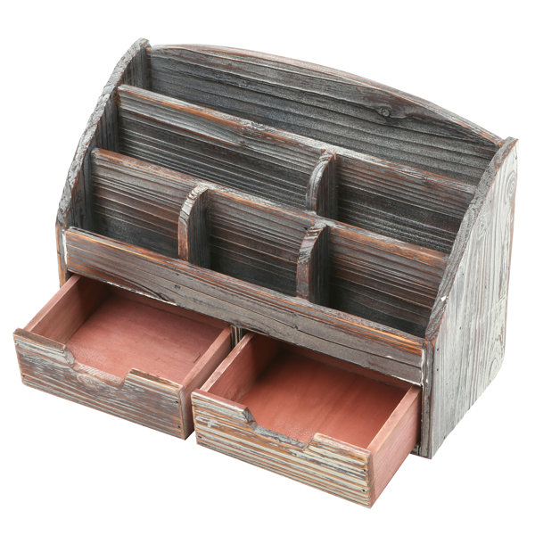 Rosalind Wheeler Krehbiel 6 Compartment Office Supplies Desk